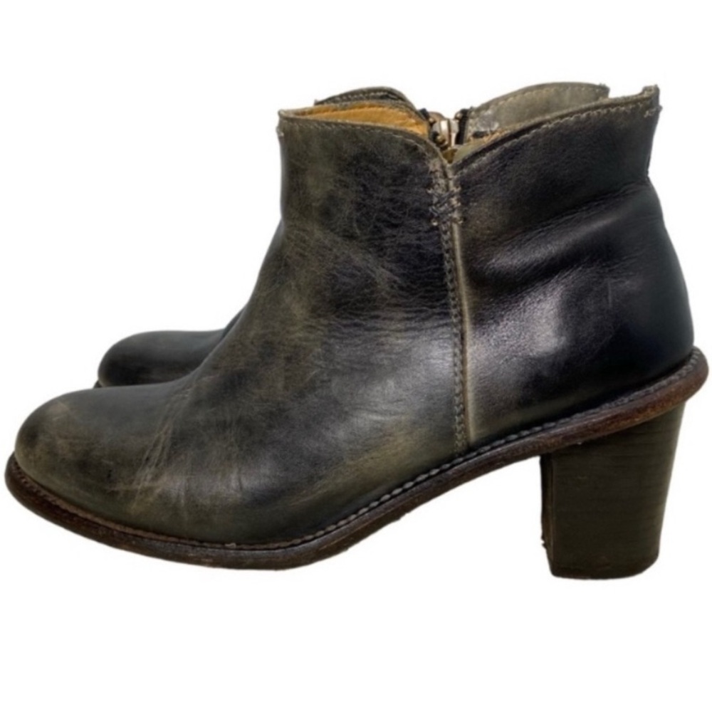Bed Stu Distressed Leather Cobbler Sonic Bench Made Ankle Heeled Booties Shoes 9 - Picture 3 of 13